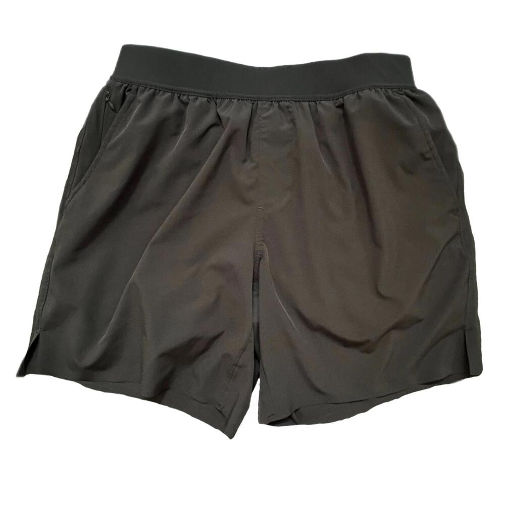 True Classic Mens Black 7" Inseam 2-in-1 Pocketed Training Shorts - M